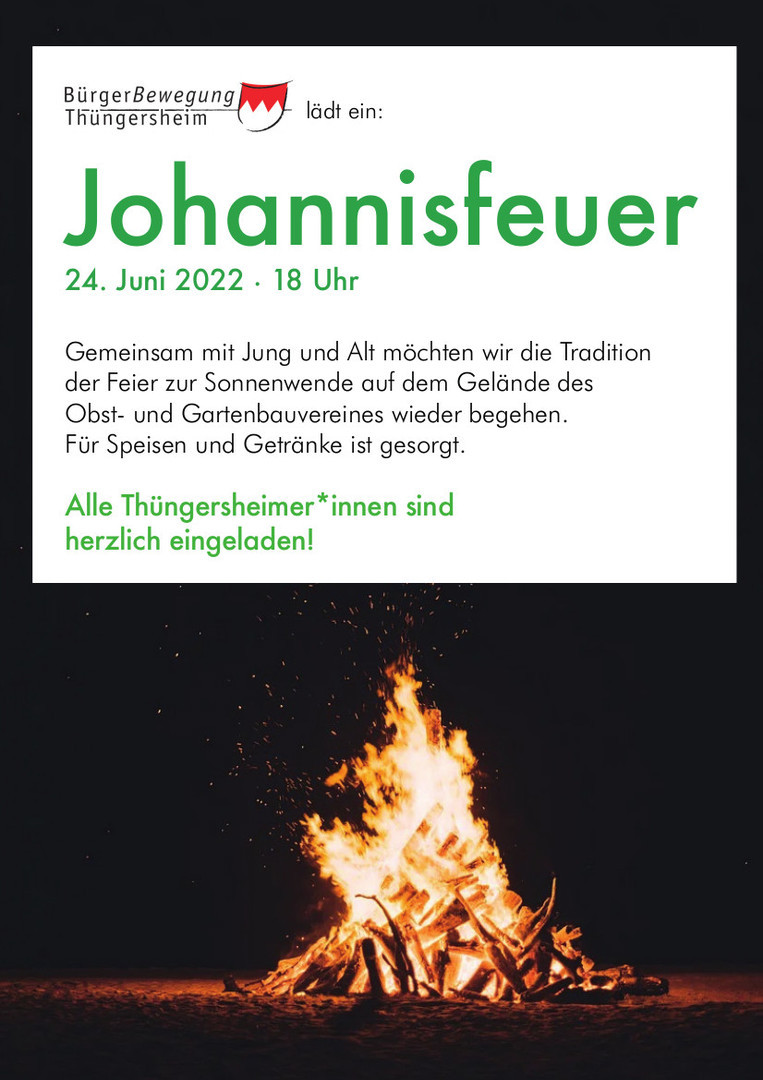 Johannisfeuer am 24. Juni 2022