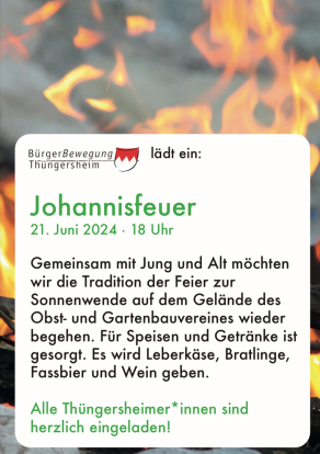 Johannisfeuer am 21. Juni 2024